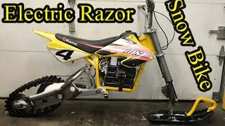 Modified Razor * Electric mini snow bike build*!
