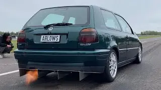 💥ARLOWS OMA Eskaliert💥1000+hp VW Golf 3 VR6 Turbo @ TTT Half Mile Finals 01.10.2022
