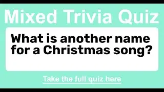 Mixed Trivia Quiz