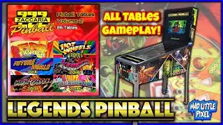 Playing All Zaccaria Volume 2 AtGames Legends Pinball Tables! Gameplay With Closeups Shown!