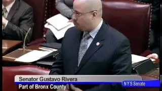 NYS Senator Gustavo Rivera speaks on his resolution in Senate Session