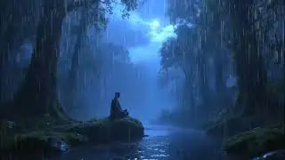 Dark Forest Rain 🌧️ Soft Piano Music for Deep Sleep & Relaxation
