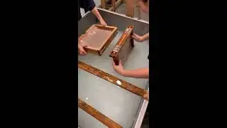 Making patterns on handmade washi paper