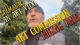 ART VLOG: Painting a Gouache Commission Sketch | Pets, Hikes & Goth Horror Myths