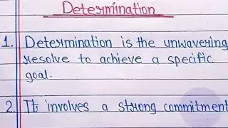 10 lines on Determination || 10 lines essay