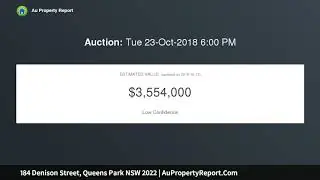 184 Denison Street, Queens Park NSW 2022 | AuPropertyReport.Com