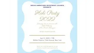 IAIC Holi Party Invite (RSVP ONLY)