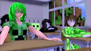 [MMD] Classroom Panic - Minecraft