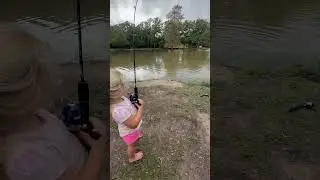 Boomshackalacka landing catfish on her own! #kidfish #microfishing