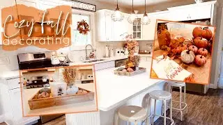 cozy fall decorating 2020 🍂 farmhouse kitchen fall decorate with me + dining room