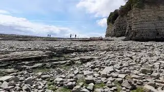 Penarth beach cliffs