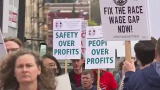 Workers at Starbucks, Volvo hold pro-union rallies