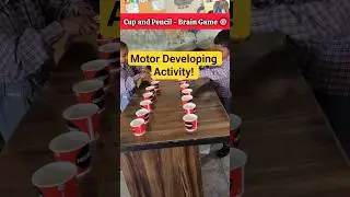 🧠 Cup Stacking with Pencils | Brain & Motor Skills Activity 🎯