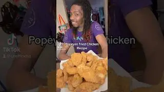 Popeyes Fried Chicken Recipe ! #reels #foodie #wings #food #wingstop #popeyes #friedchicken #fyp