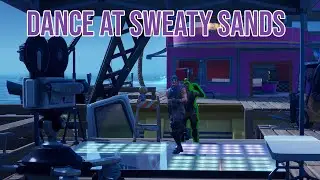 Where to dance on camera for 10 seconds at Sweaty Sands in Fortnite Chapter 2 Season 3