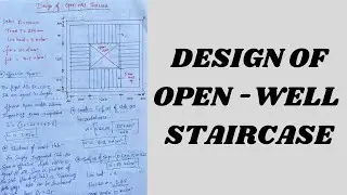 DESIGN OF OPEN-WELL STAIRCASE #structuralengineering #civilengineering #civilengineer #autocad