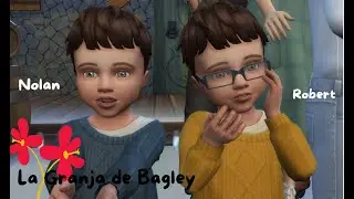 SIMS 4 / LA GRANJA DE BAGLEY/ JUGANDO CON LOS GEMELOS  ROBERT  Y NOLAN 🤗😍🤣👏🧒🧒
