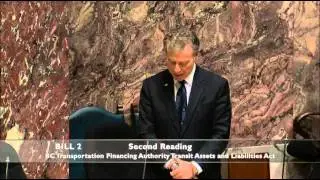 George Heyman speaks to theTransportation Financing Authority Transit Assets and Liabilities Act