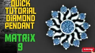 Quick Tutorial | Diamond Pendant | Array Polar | Matrix 9