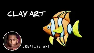 How to make fish with clay/ easy clay art  / hand made clay modelling @creativeart7316 