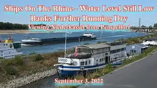 The Rhine - Water Level Still Low - Banks Further Running Dry (3) D&uuml;sseldorf, September 3, 2022
