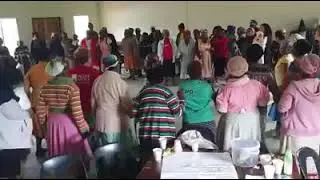 community members celebrating at woza moya event