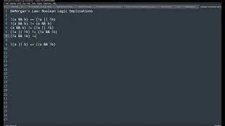 DeMorgan's Law: Boolean Logic Implications