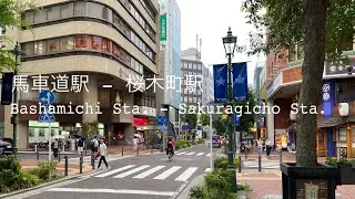 4K a-Walk in Kanagawa Yokohama City Bashamichi Sta. - Sakuragicho Sta. (PM) 神奈川県 横浜市 馬車道駅 - 桜木町駅