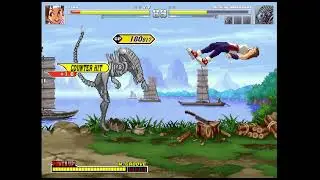 Mugen - Yuri Sakazaki (me) Vs Alien Warrior team (AI patch)