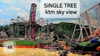 4k Bike ride to single tree nearest sky swings flying swing sky view
