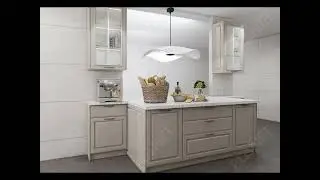 Modern Custom Solid Wood Modular Cabinets With Standalone Island Counter