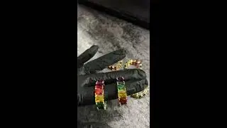 Rainbow eternity ring band Kylie Jenner ring multicolored
