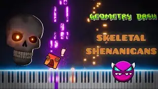 Skeletal Shenanigans - Geometry Dash | Piano Tutorial | Piano Cover | Viral Level