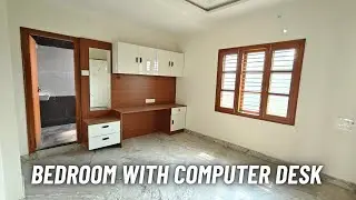 Bedroom with Work Space for Computer Desk with Storage | Looks 