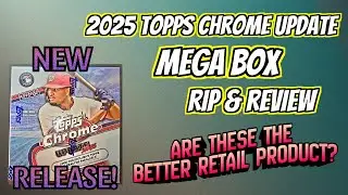🚨NEW PRODUCT REVIEW💰2025 TOPPS CHROME UPDATE BASEBALL MEGA BOX RIP. Chasing the MLB Debut Patch