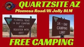 Plomosa Road / Hi Jolly  FREE CAMPING IN QUARTZSITE !!.. Aerial Views..RV Boondocking