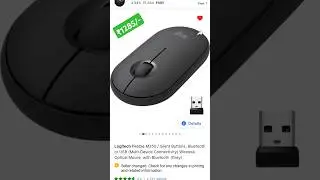 Logitech Pebble M350 / Silent Buttons, Bluetooth or USB (Multi-Device Connectivity) Wireless mouse