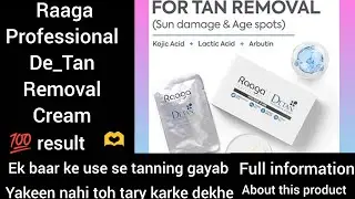 Raaga professional D_tan tanning removing cream 👈 best results 💯😍