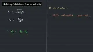 4A F1 D1   Relating Orbital & Escape Velocity