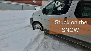 STUCK ON THE SNOW ❄️ ASMR 🥶 Woman Driving Manual Car 