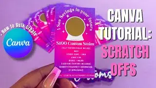 BULK CREATE IN CANVA | DIY SCRATCH OFF CARDS | CANVA TUTORIAL | Crafting with Kandor