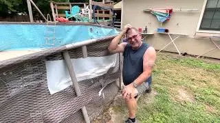 Part II how to patch an above ground pool using flex tape