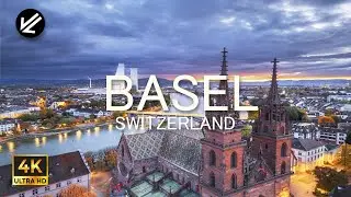Basel, Switzerland in 4K | Aerial Tour of the City by the Rhine