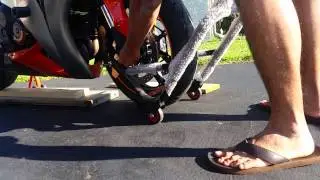 How to Use Front Stand (Fork Style) on Sport Bike