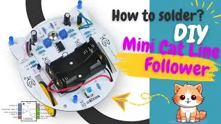 DIY Mini Cat Line Follower Tracking Robot Assembling || #diy #electronics #robotics