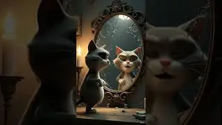 Fat Cat and the Haunted Mirror  Reflections Bite Back #FatCat #PixarStyle #HorrorComedy #FunnyCat