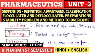 Biphasic liquids । Suspension। Flocculated and deflocculated। Preprations। Stability problem