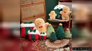Christmas small square bag pillow standing gingerbread man sofa cushion Christmas tree pillow Christ