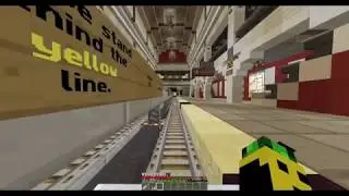 Driving Minecraft Subway Train Cart with others (WolvHaven Server)