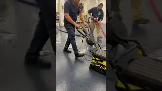 3..2..1.. DIRTY RUBBER FLOOR - Scrubbing & Steam Cleaning #steamcleaning #dirty #tornado